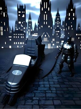 Vintage 1993 Kenner Batman The Animated Series Pursuit Jet W/ One Batman Figure